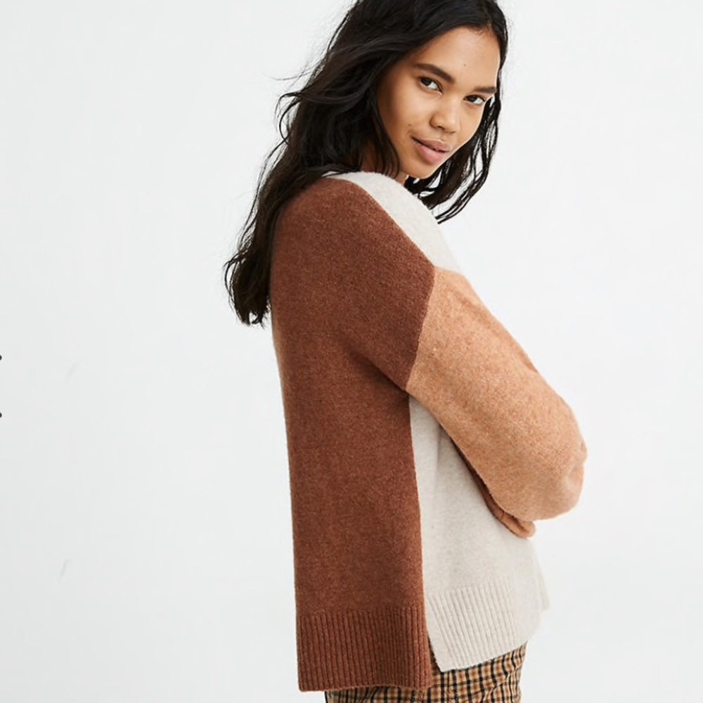 Madewell colorblock sweater in coziest yarn - Picture 4 of 9
